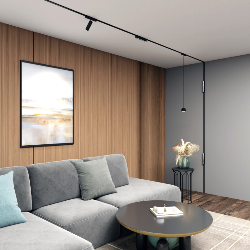 DK5341-BK Светильник для трека Air, серия Spot 4000 со светодиодом, ?50*H160мм, 48V DC, 12W, RA?95, 24°, 4000K, IP20, черный, алюминий