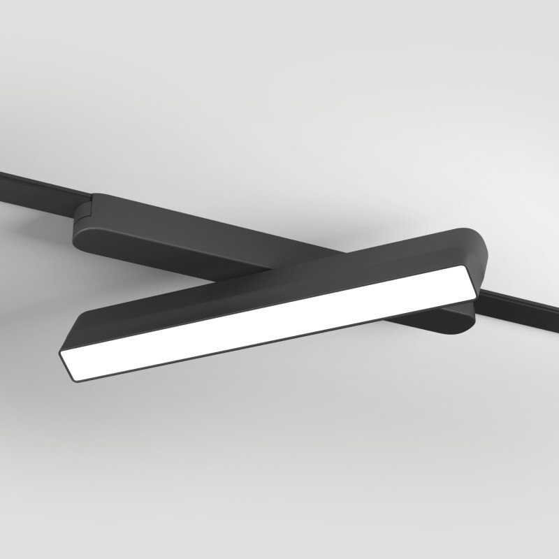 DK5333-BK Светильник для трека Air, серия Linear 4000 со светодиодом, L230*W26*H60мм, 48V DC, 9W, RA?90, 120°, 4000K, IP20, черный, алюминий