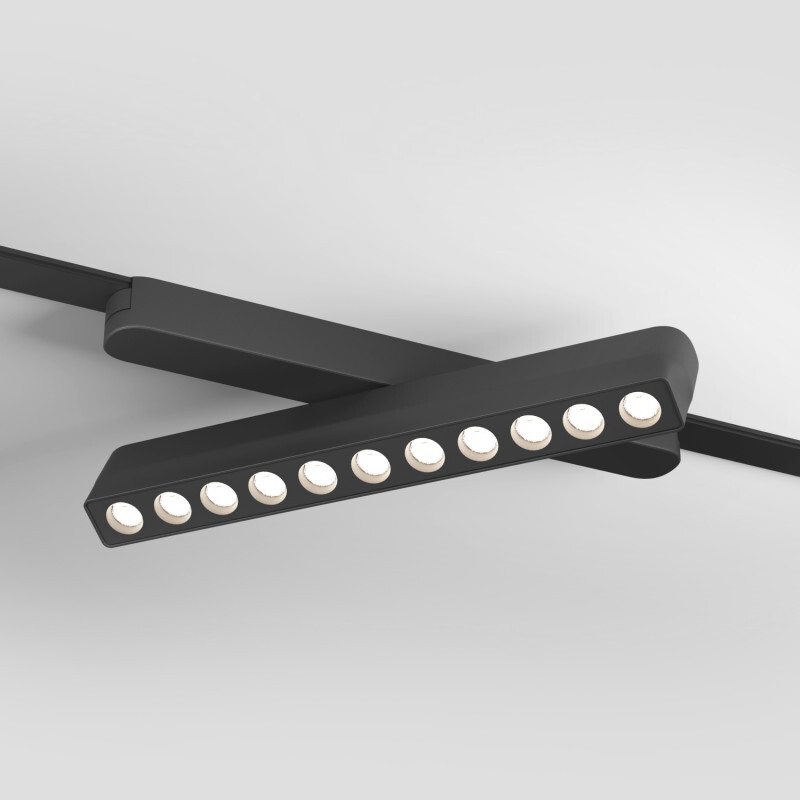 DK5368-BK Светильник для трека Air, серия Grill 2700-6500 со светодиодом, L230*W26*H60мм, 48V DC, 12W, RA?90, 36°, 2700-6500K, IP20, черный, алюминий