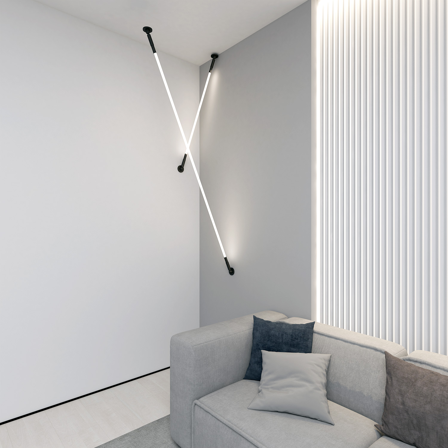 DK7502-BK Cветильник-трос в оплетке FLEX со светодиодом 2м 24V DC 35W 360° 3000К IP20 черный Цветопередача: >90, Световой поток: 1540Лм