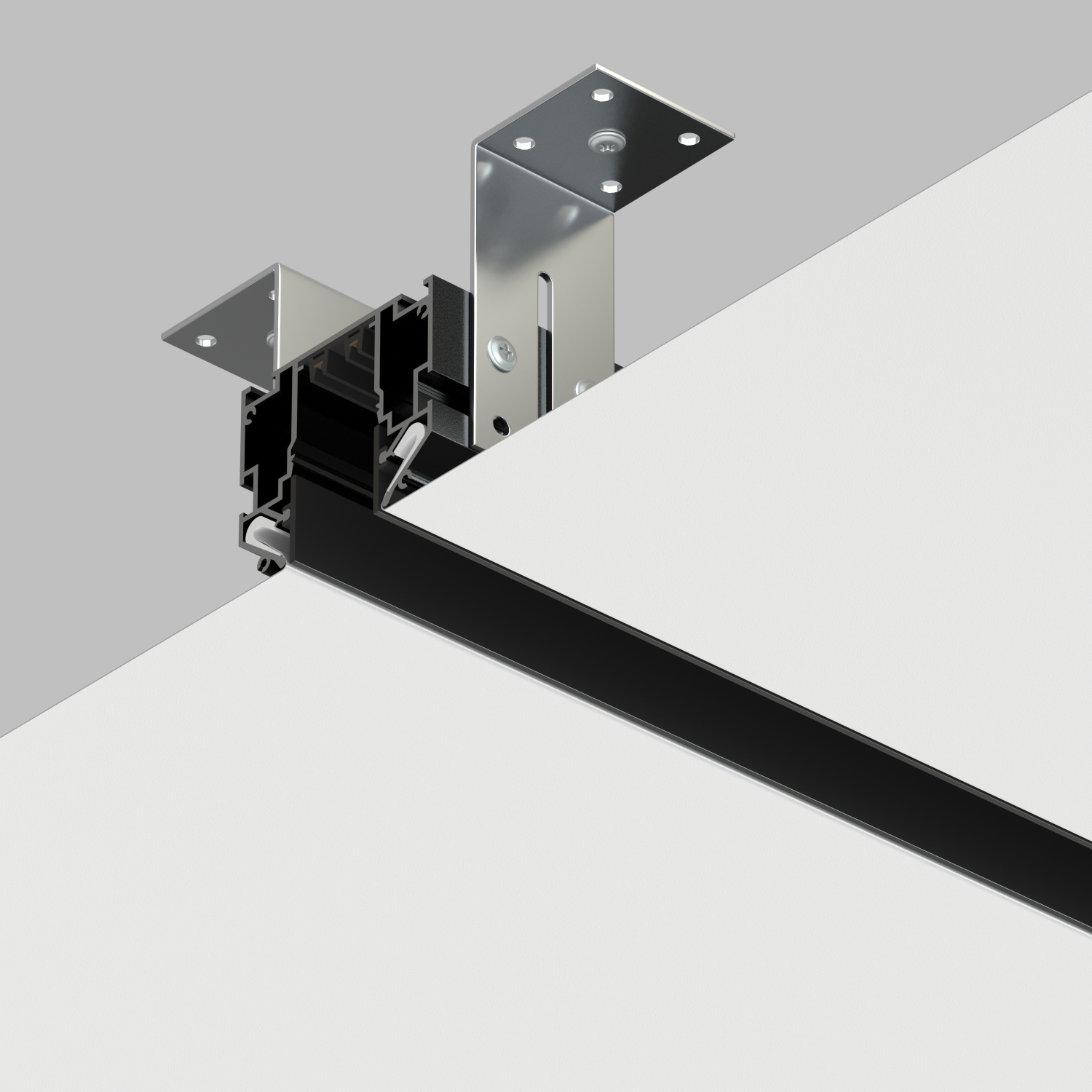 TR2023-BK Профиль-трек SMART ONE, для натяжных потолков, 3 м, алюминий, черный