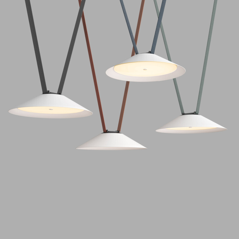 DK5565-WH+BK Cветильник для трека-ремня Belty, серия Flow, со светодиодом, D300*H71мм, 48V DC, 12W, RA90, 120°, 3000K, IP20, белый с черным, алюминий