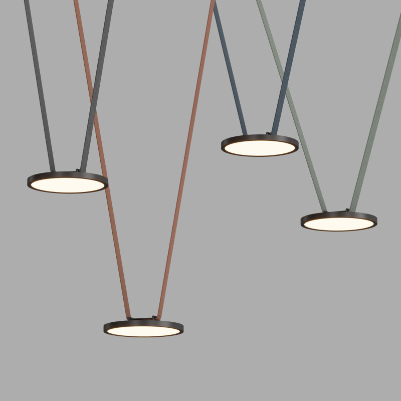 DK5567-BK Cветильник для трека-ремня Belty, серия Flow, со светодиодом, D168*H29.5мм, 48V DC, 10W, RA90, 120°, 3000K, IP20, черный, алюминий