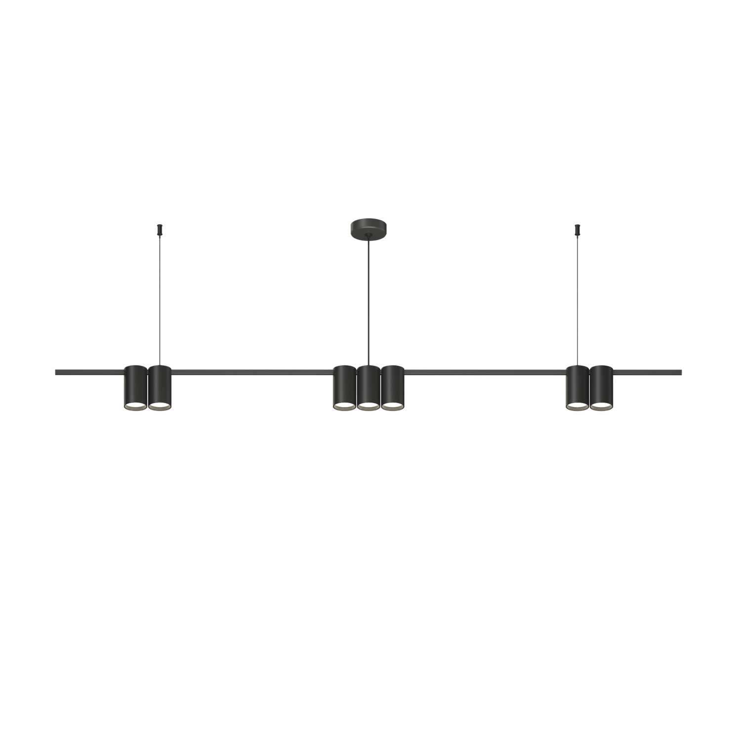 DK4063-BK Подвесной светильник ORBIT, IP20, 7xGU10 LED до 15 Вт, черный матовый, алюминий