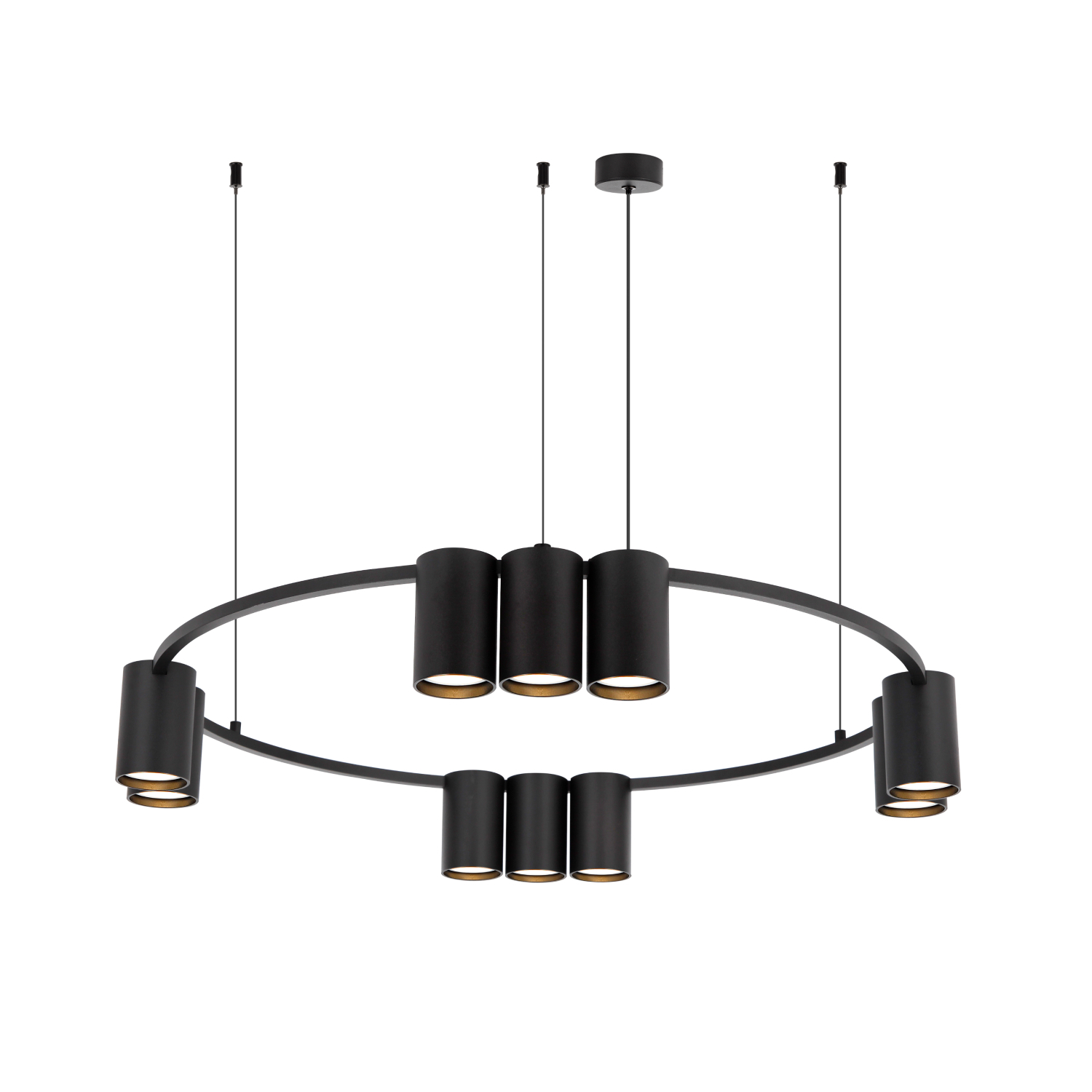 DK4065-BK Подвесной светильник ORBIT, IP20, 10xGU10 LED до 15 Вт, черный матовый, алюминий