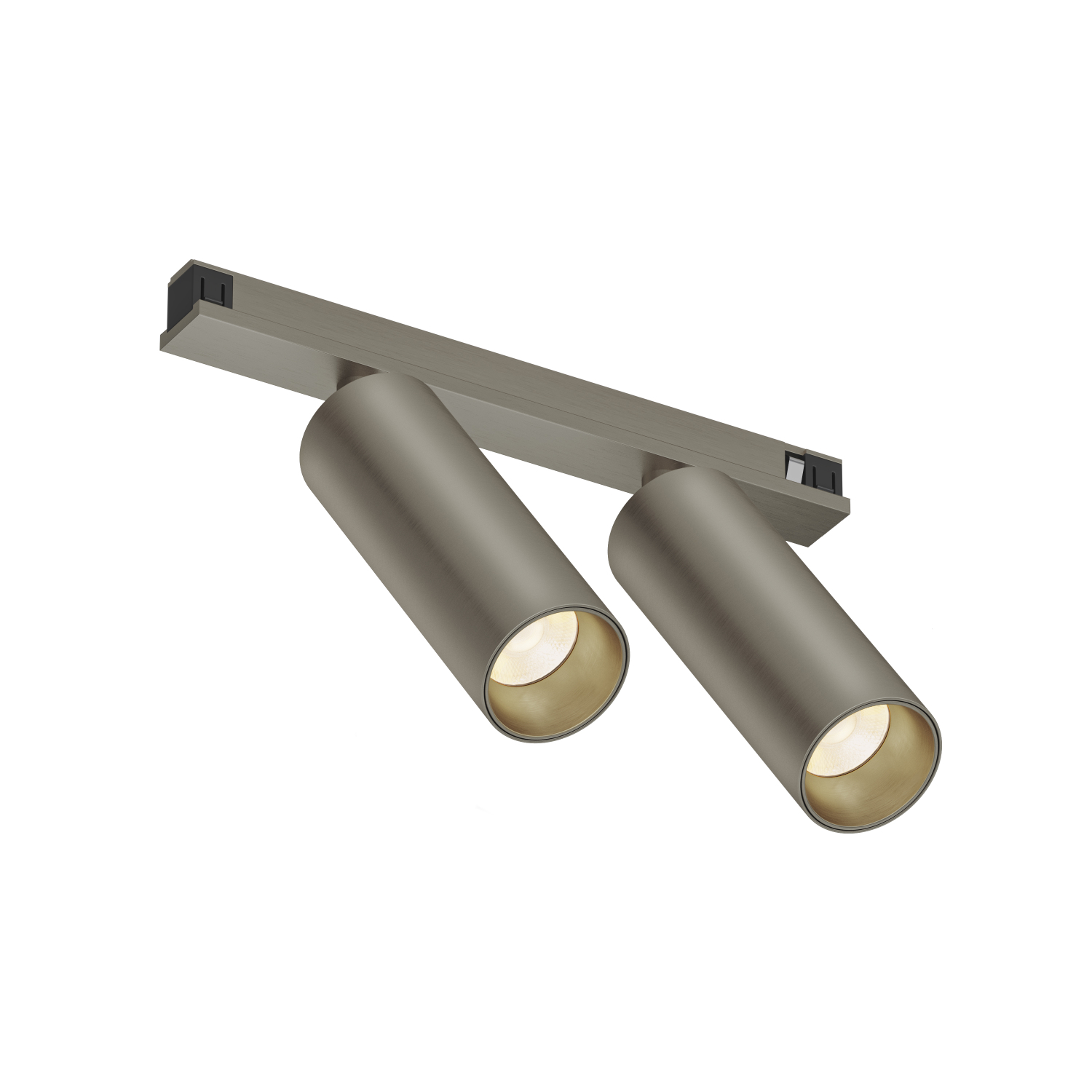 DK5742-DN Светильник для трека SHINE SPOT со светодиодом, D35*H100, 48V DC, 8W*2 , RA?90, 3000K, IP20, темный никель, алюминий