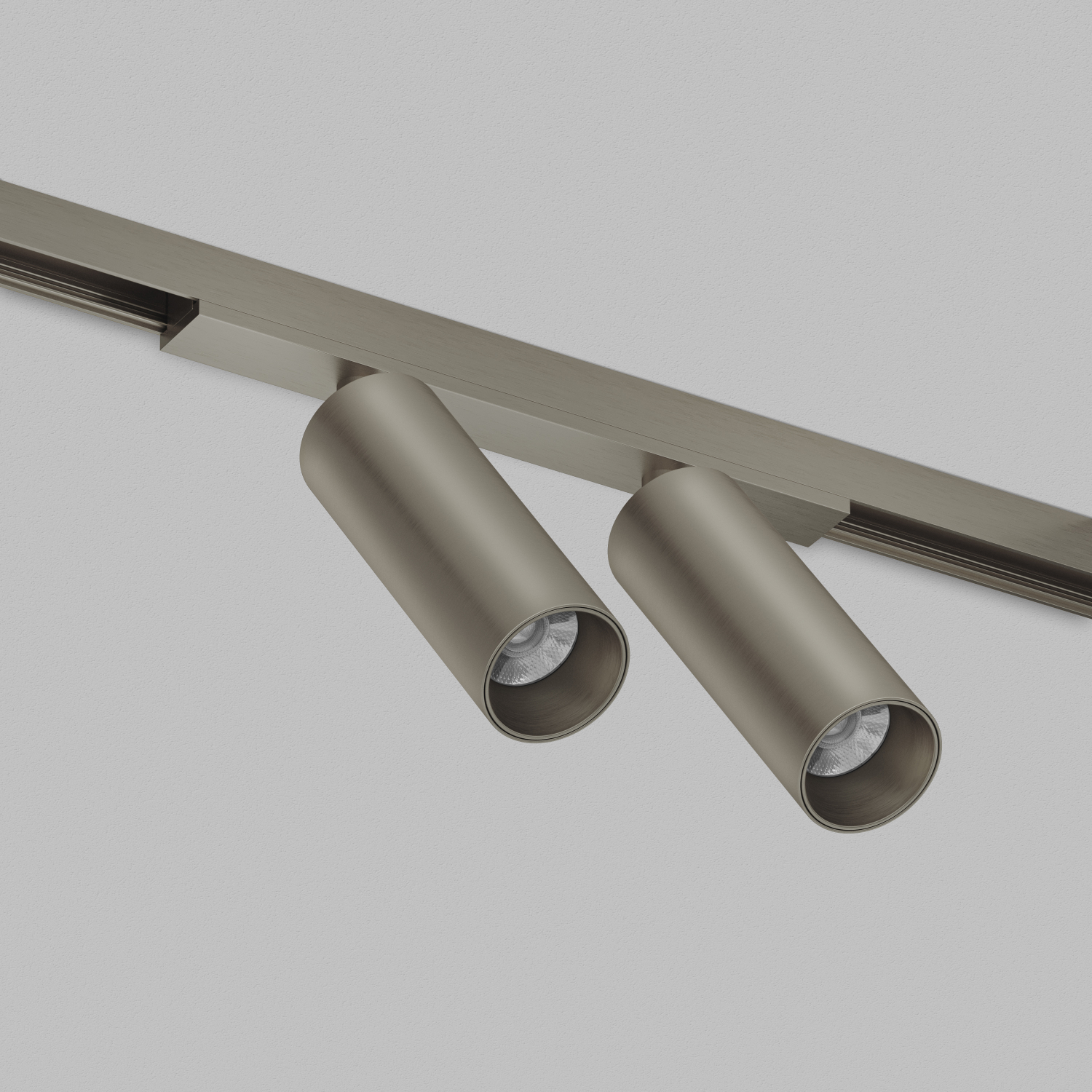 DK5742-DN Светильник для трека SHINE SPOT со светодиодом, D35*H100, 48V DC, 8W*2 , RA?90, 3000K, IP20, темный никель, алюминий