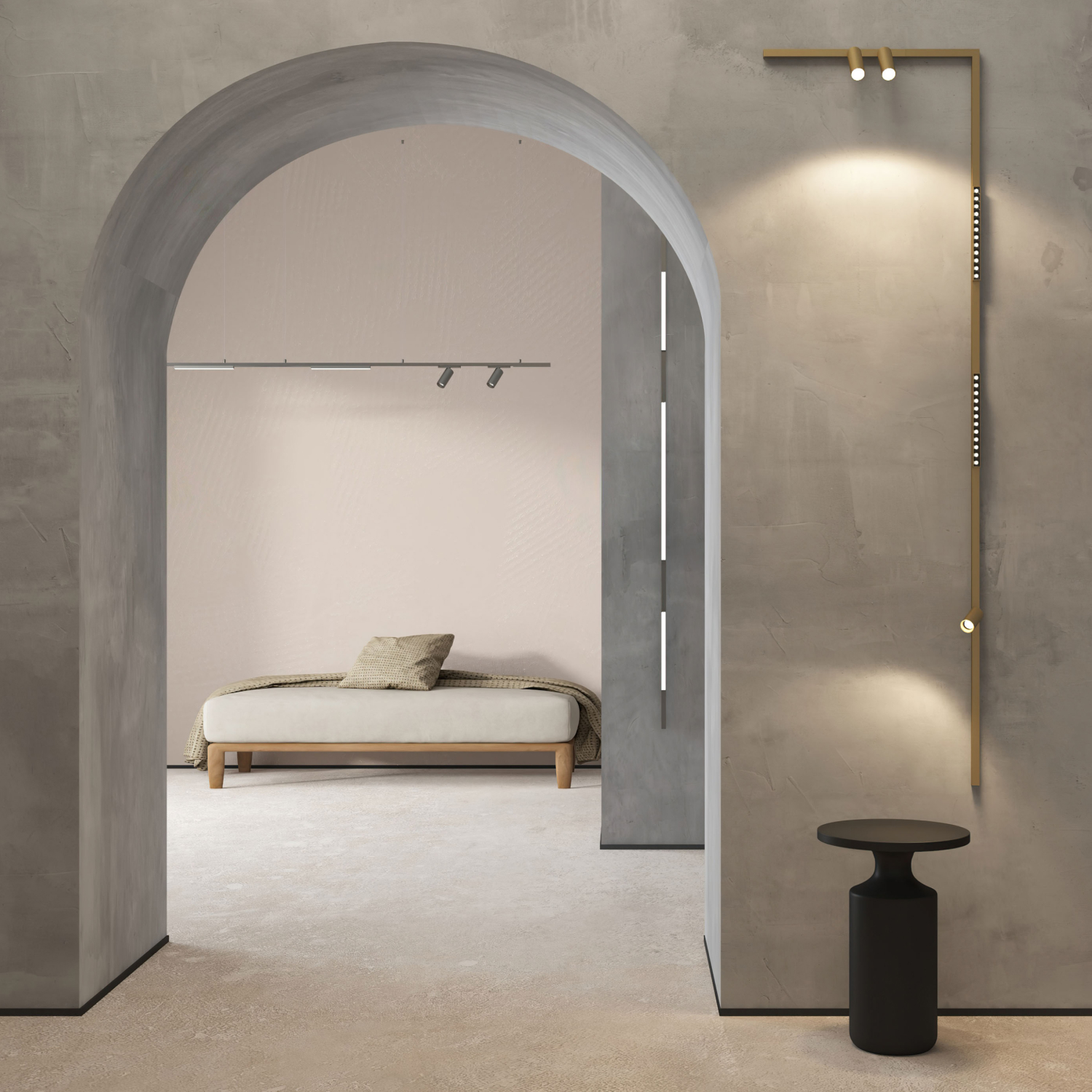 DK5751-DN Светильник для трека SHINE LINEAR со светодиодом, L301*W19*H27, 48V DC, 12W, RA?90, 3000K, IP20, темный никель, алюминий