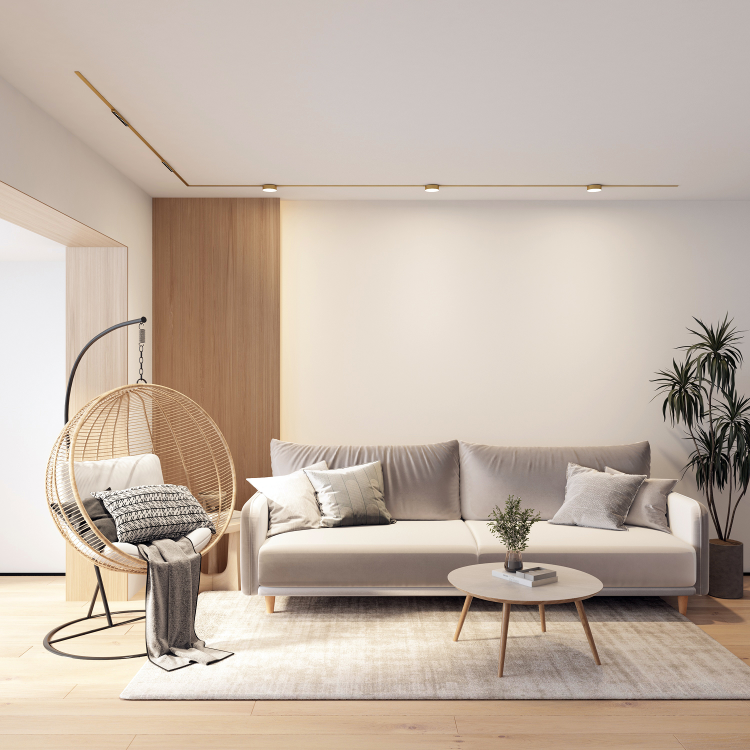 DK5762-SB Светильник для трека SHINE FLOW со светодиодом, D95*H28, 48V DC, 8W, RA?90, 3000K, IP20, сатинированная латунь, алюминий