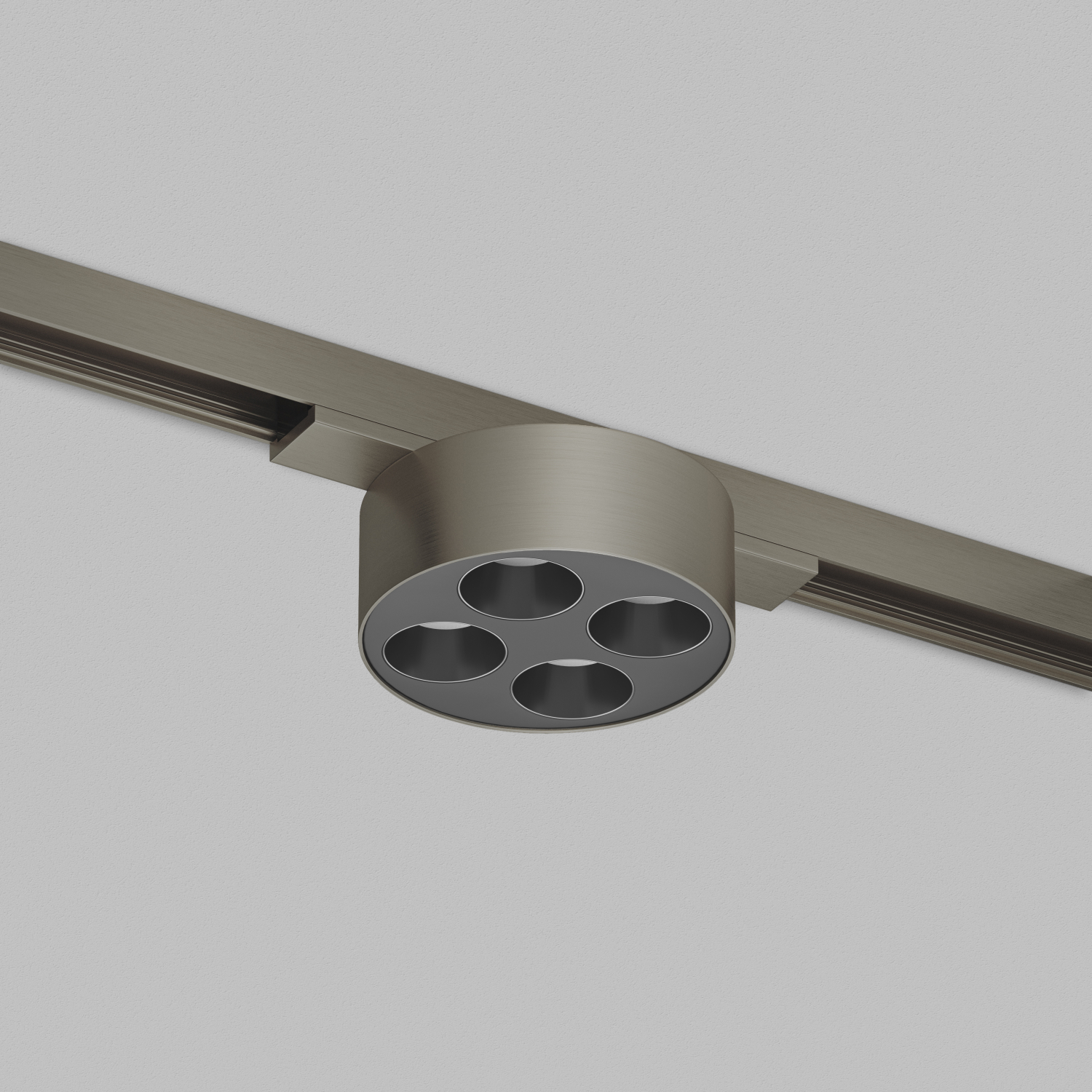 DK5772-DN Светильник для трека SHINE GRILL со светодиодом, D74*H28, 48V DC, 6W, RA?90, 3000K, IP20, темный никель, алюминий