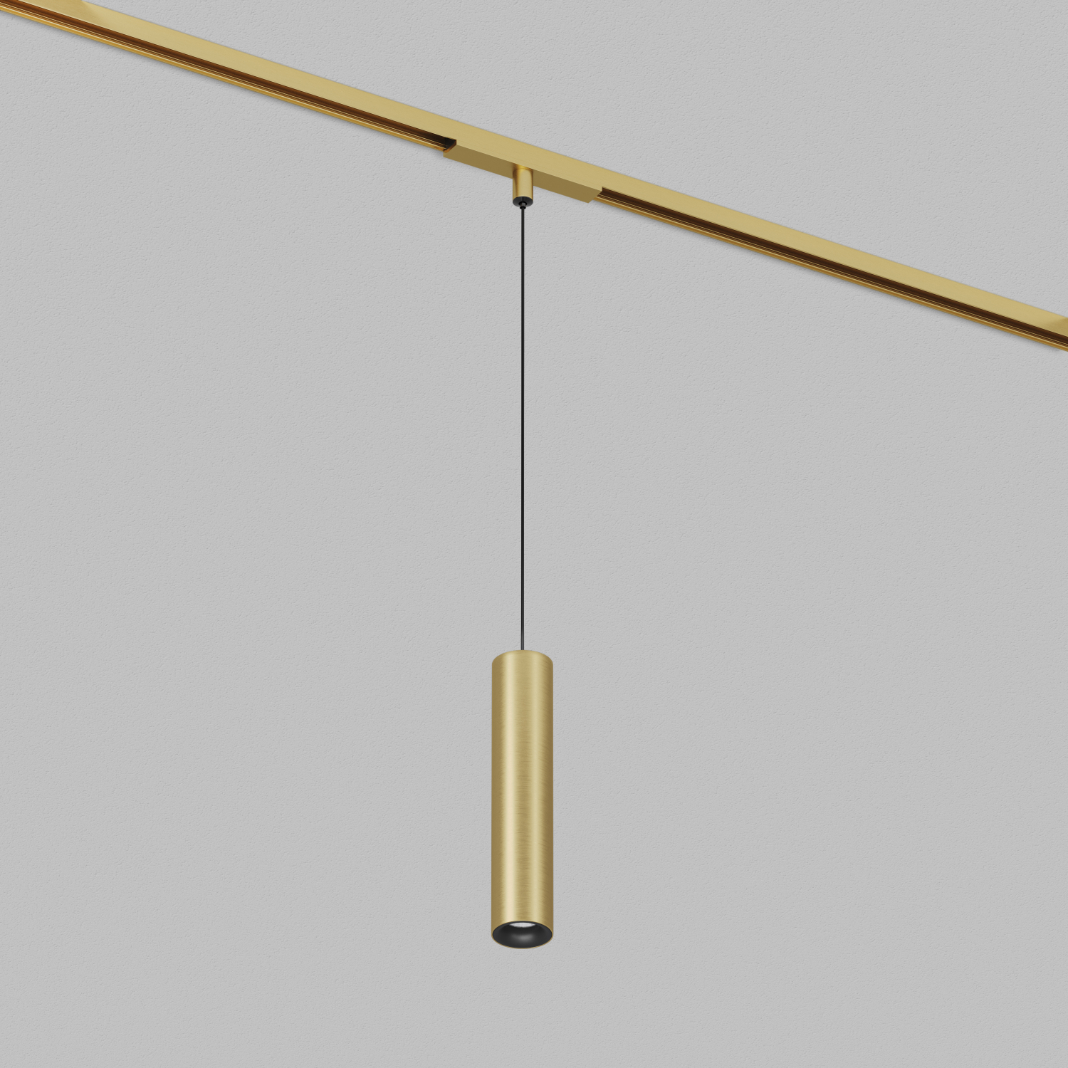 DK5744-SB Светильник для трека SHINE SPOT со светодиодом, D40*H200 кабель 1500мм, 48V DC, 8W, RA?90, 3000K, IP20, сатинированная латунь, алюминий