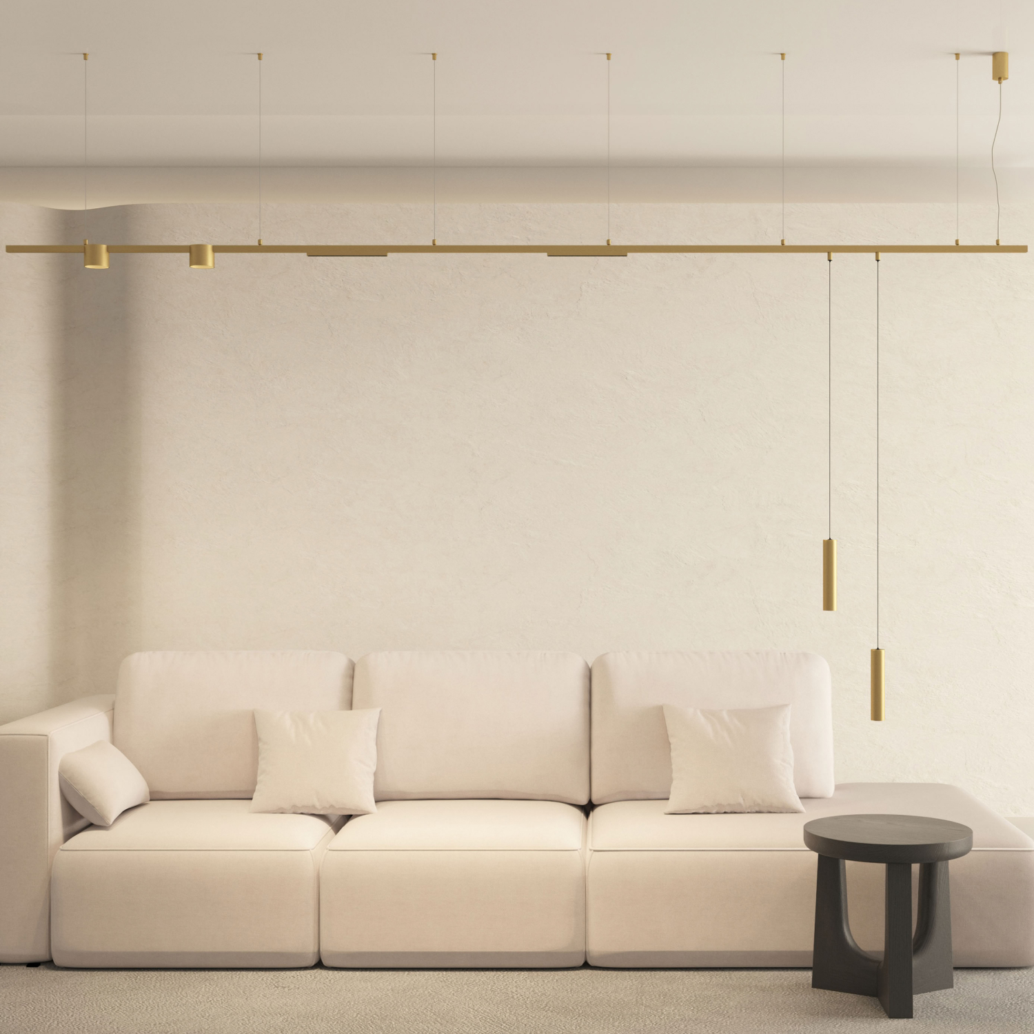 DK5744-SB Светильник для трека SHINE SPOT со светодиодом, D40*H200 кабель 1500мм, 48V DC, 8W, RA?90, 3000K, IP20, сатинированная латунь, алюминий