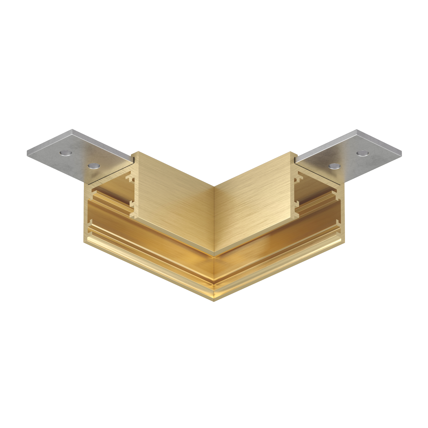 TR5731-SB Угловой элемент для трека SHINE BASE 90° потолок-потолок, сатинированная латунь, алюминий