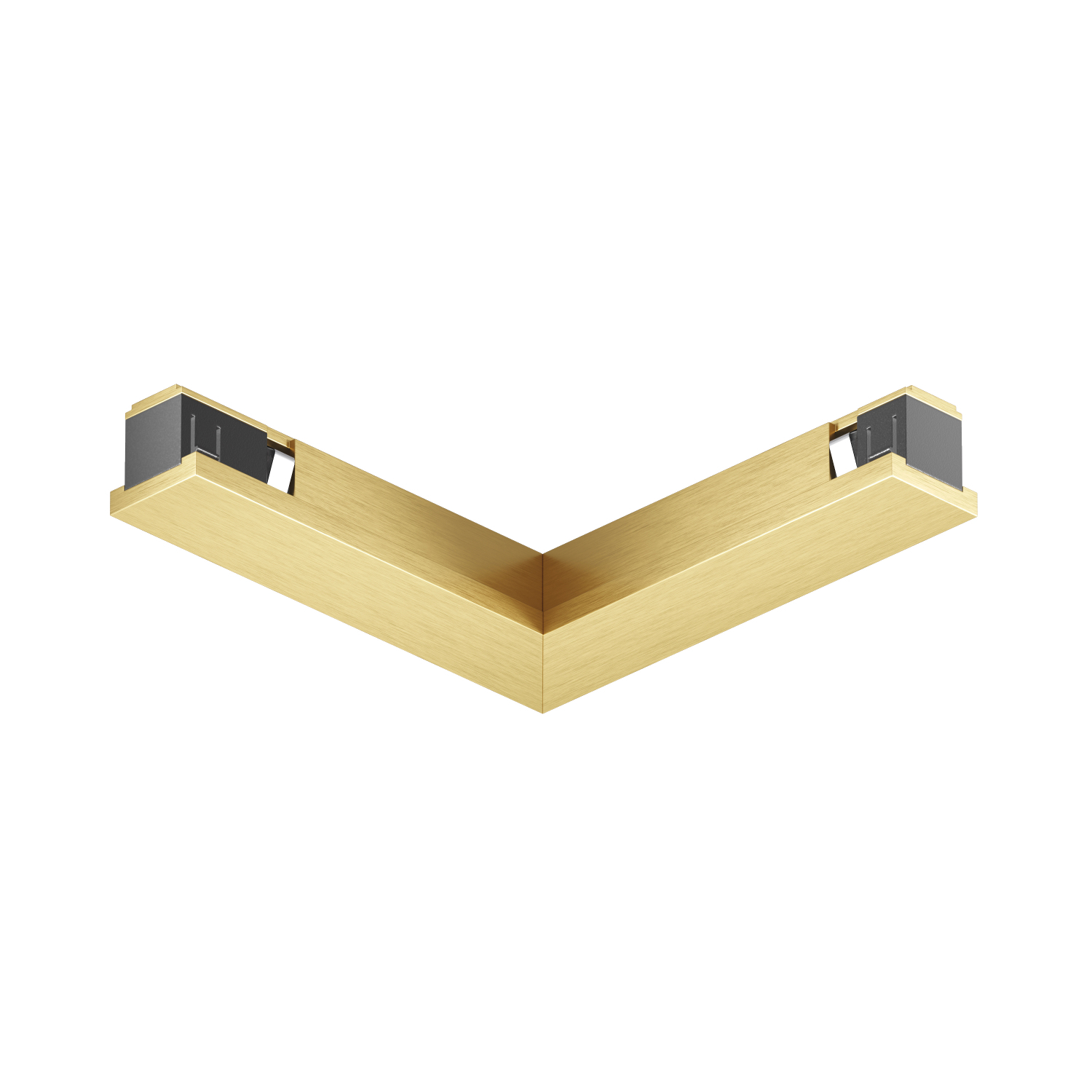 TR5723-SB Электрический коннектор для трека SHINE BASE 90° потолок-потолок, сатинированная латунь, алюминий
