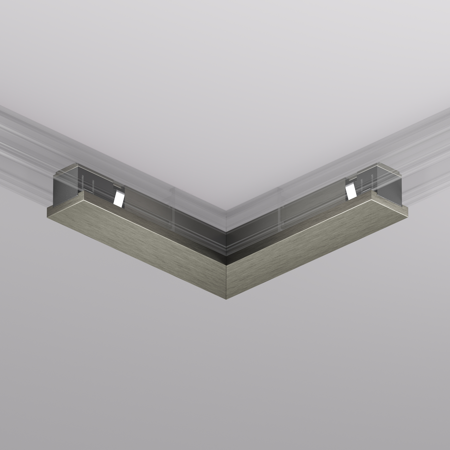 TR5723-DN Электрический коннектор для трека SHINE BASE 90° потолок-потолок, темный никель, алюминий