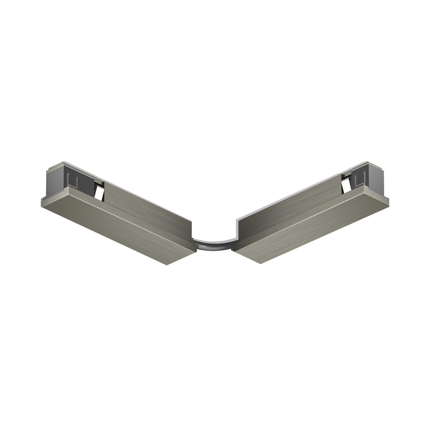 TR5724-DN Электрический коннектор для трека SHINE BASE 90° стена-потолок с поворотом трека под произвольным углом, темный никель, алюминий