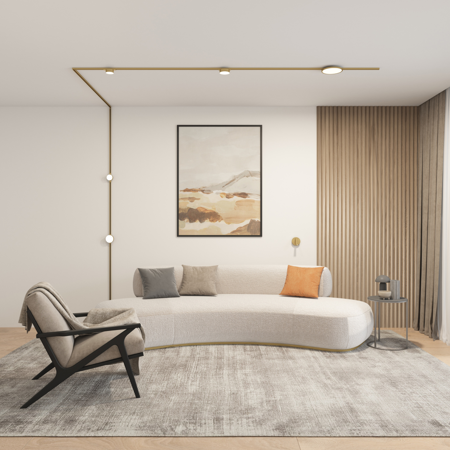 DK5072-SB Бра SHINE WALL со светодиодом, D104*H68, IP20, 3000К, 3W, RA?90, сатинированная латунь, алюминий