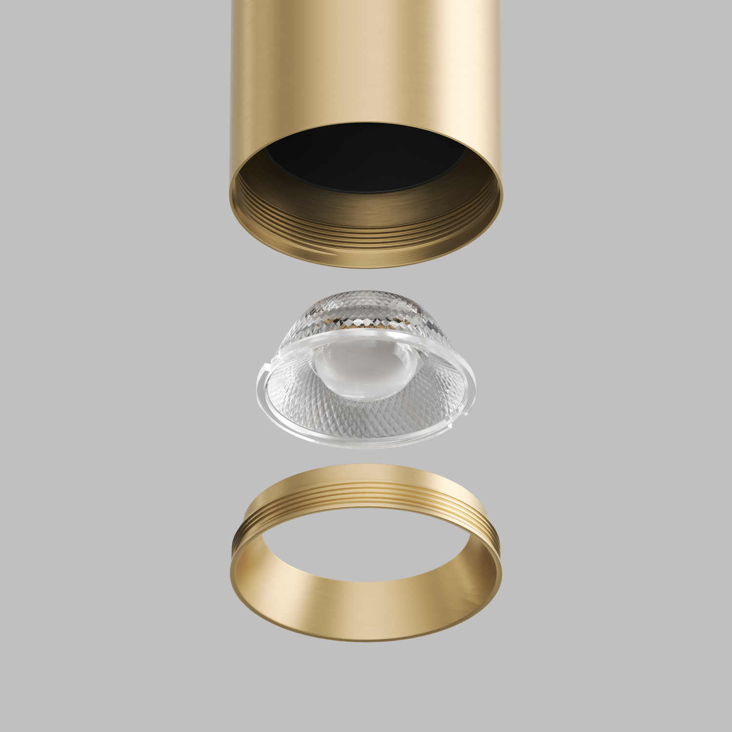 DK2610-SB Накладной светильник SHINE TUBE со светодиодом, D70*H80, IP20, 3000К, 10W, RA?90, сатинированная латунь, алюминий