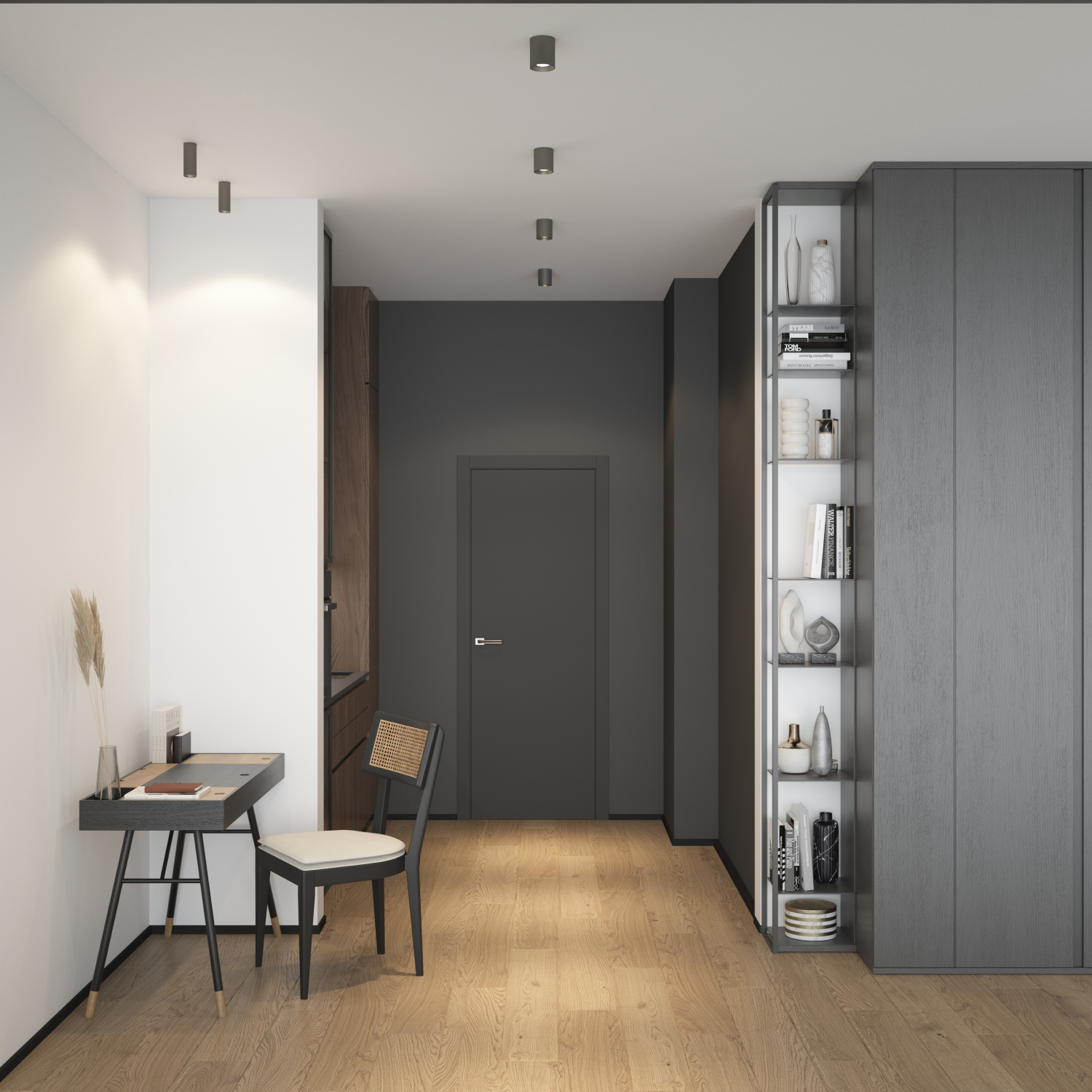 DK2615-DN Накладной светильник SHINE TUBE со светодиодом, D45*H115, IP20, 3000К, 7W, RA?90, темный никель, алюминий