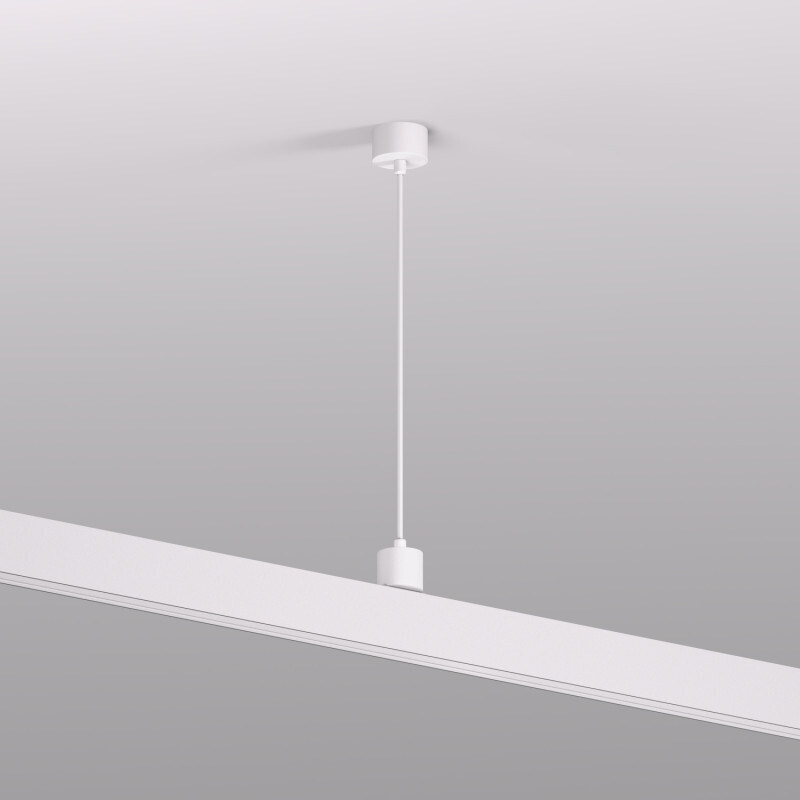 TR2124-WH Подвод питания для подвесного монтажа трека SMART BASE, АС 220-240V, IP20, 5м, белый, алюминий