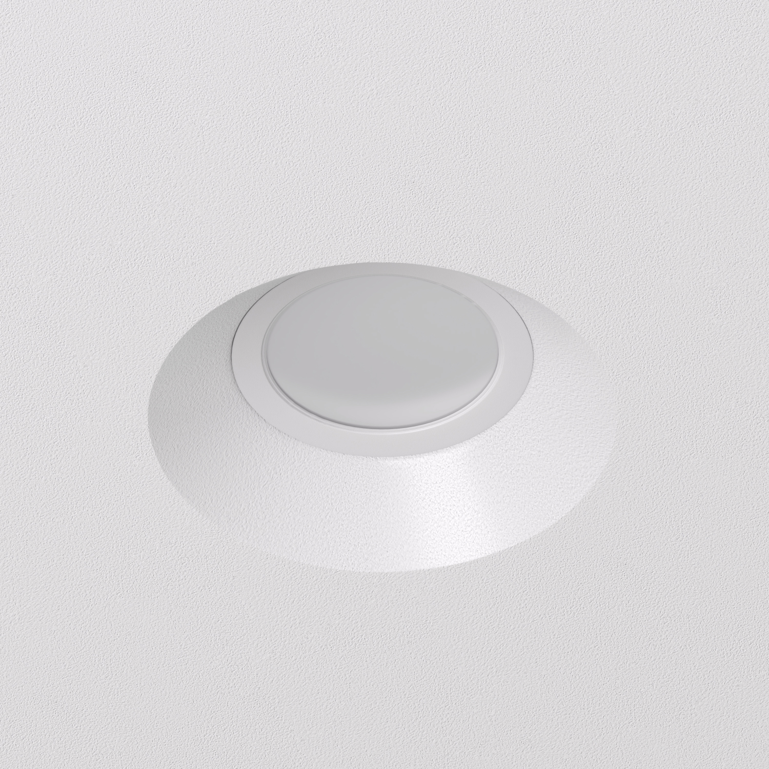 DK2081-WH Встраиваемый точечный светильник для натяжных ПВХ потолков INVIZ, IP 20, до 9 Вт, GU10, LED, белый, ABS-пластик