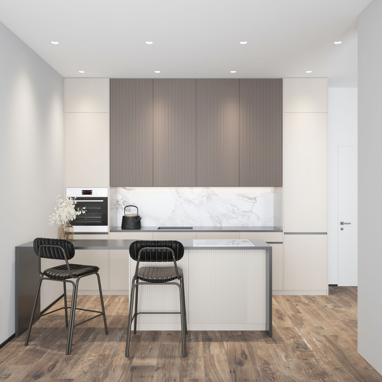 DK2080-WH Встраиваемый точечный светильник для натяжных ПВХ потолков INVIZ, IP 20, до 9 Вт, GU10, LED, белый, ABS-пластик