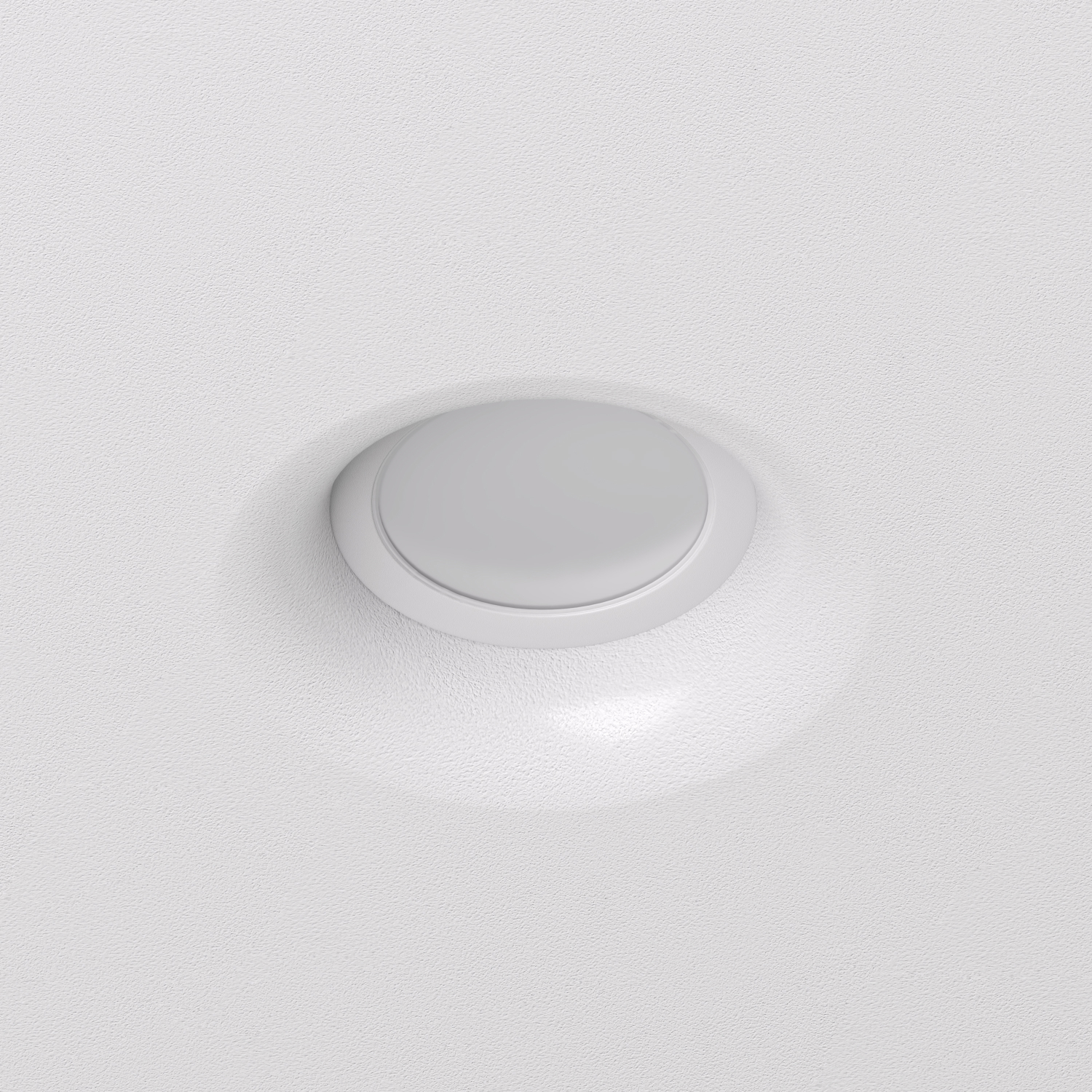 DK2080-WH Встраиваемый точечный светильник для натяжных ПВХ потолков INVIZ, IP 20, до 9 Вт, GU10, LED, белый, ABS-пластик