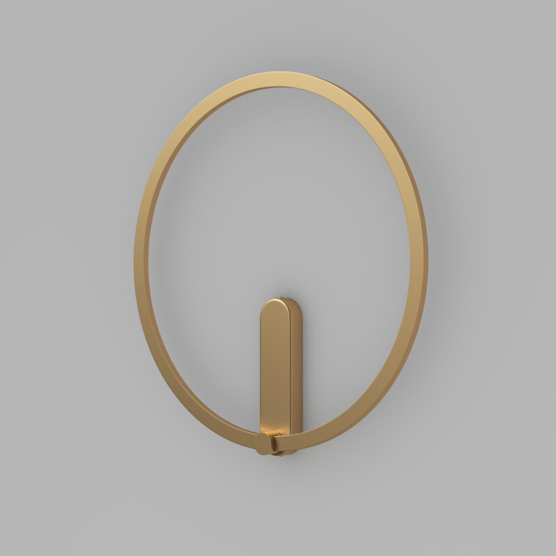 DK5035-SG Бра ROUND со светодиодом, IP20, 24W, 3000/4000/6500K, матовое золото, алюминий