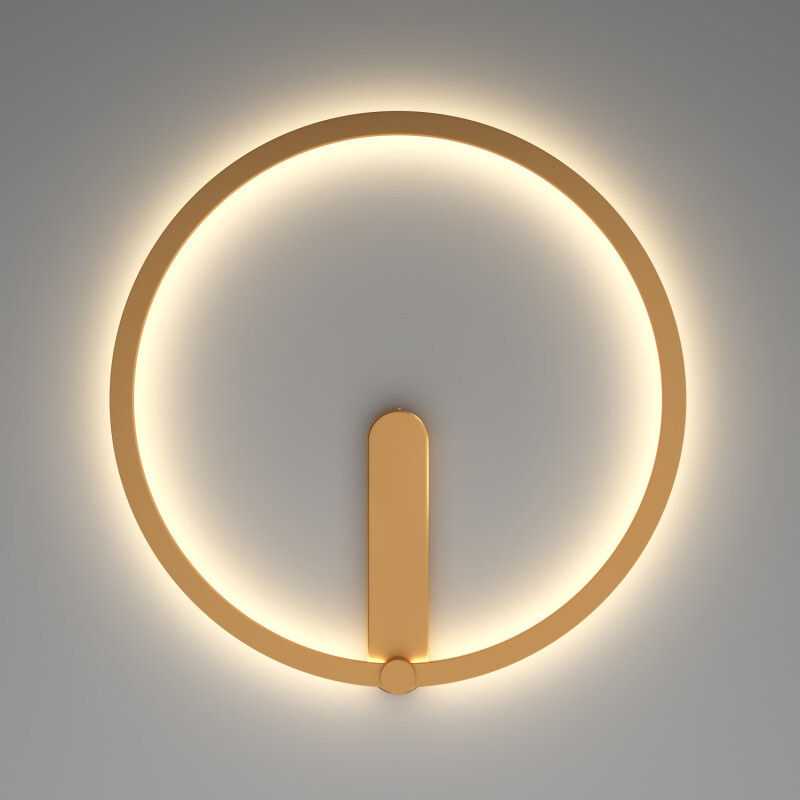 DK5035-SG Бра ROUND со светодиодом, IP20, 24W, 3000/4000/6500K, матовое золото, алюминий