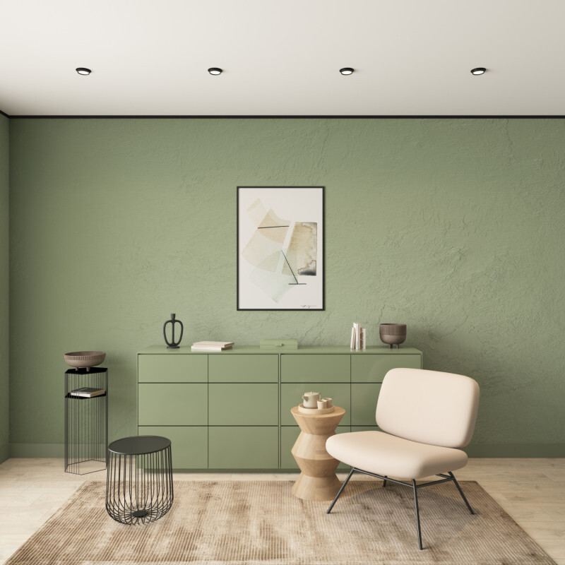 DK2090-BK Встраиваемый светильник FLAT, IP 20, до 15 Вт, GX53, LED, черный, алюминий