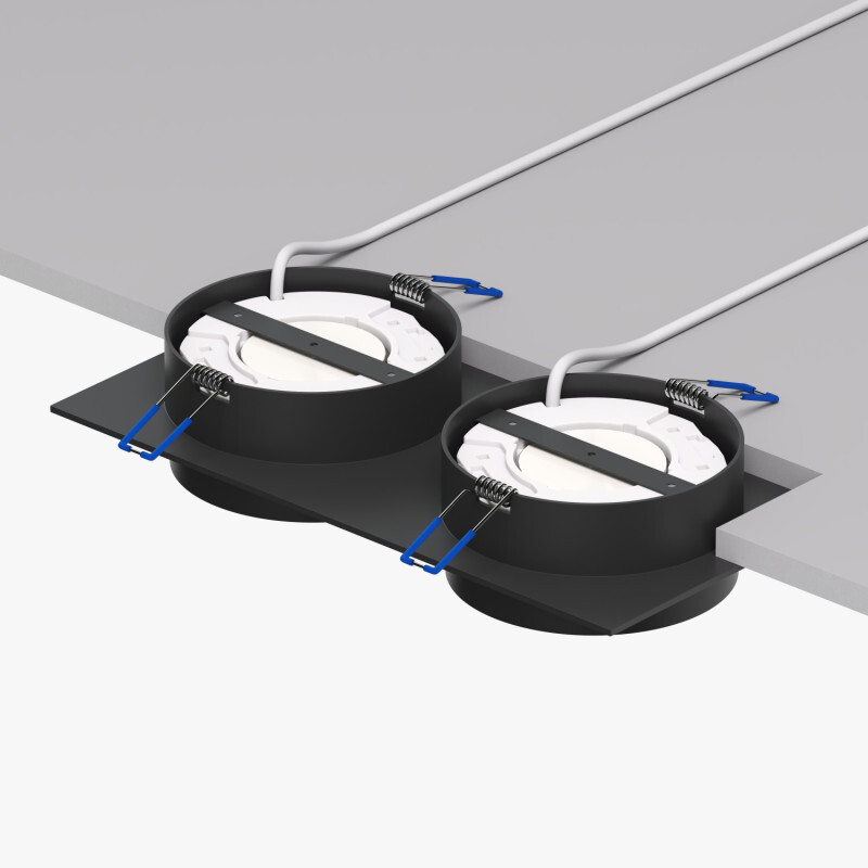 DK2092-BK Встраиваемый светильник FLAT, IP 20, до 15 Вт, GX53, LED, черный, алюминий