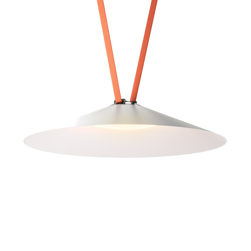 DK5569-WH+BK Cветильник для трека-ремня Belty, серия Flow, со светодиодом, D600*H122мм, 48V DC, 24W, RA90, 120°, 3000K, IP20, белый с черным, алюминий