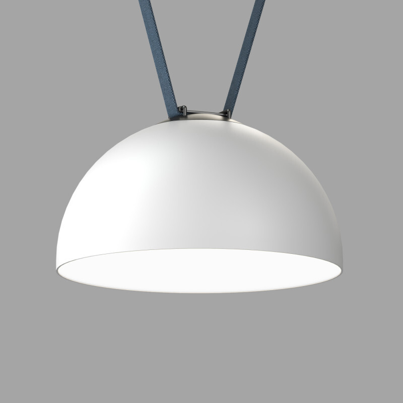 DK5662-WH+BK Cветильник для трека-ремня Belty Smart, серия Flow, со светодиодом, D300*H171мм, 48V DC, 28W, RA90, 120°, 3000-5700K, IP20, белый с черным, алюминий