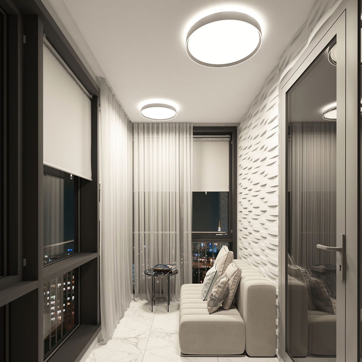 DK6510-WH Накладной светильник, LED, 40W, IP 20, 3000K - 6500K, белый, металл, полимер