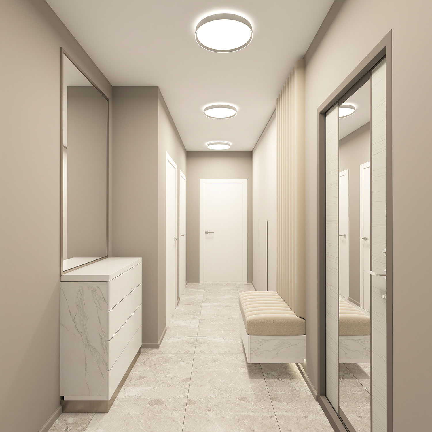 DK6511-WH Накладной светильник, LED, 50W, IP 20, 3000K - 6500K, белый, металл, полимер