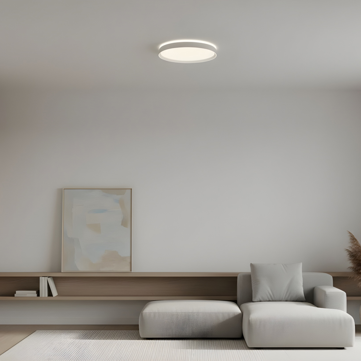 DK6511-WH Накладной светильник, LED, 50W, IP 20, 3000K - 6500K, белый, металл, полимер