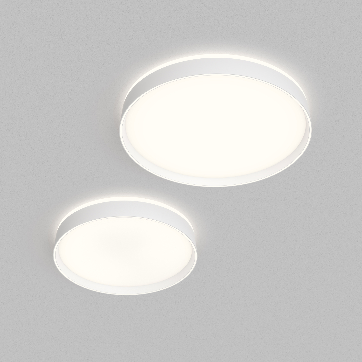 DK6511-WH Накладной светильник, LED, 50W, IP 20, 3000K - 6500K, белый, металл, полимер