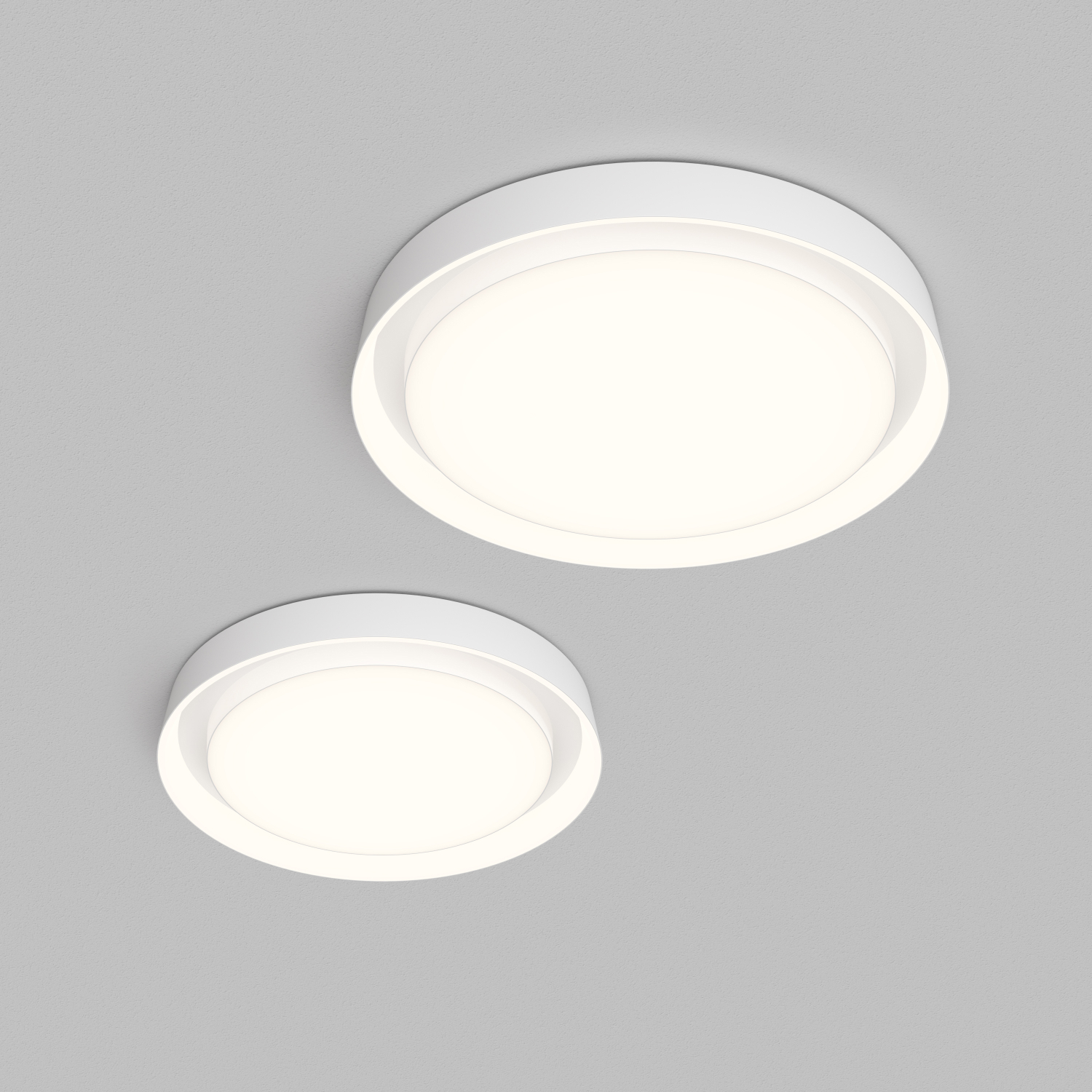 DK6516-WH Накладной светильник со встроенным светодиодом, 50W, IP 20, 3000K - 6500K, управление пульт Д/У (в комплекте) и Wi-Fi 2,4 Ггц. Эко система Smart Life, Яндекс.Алиса, белый, металл, полимер