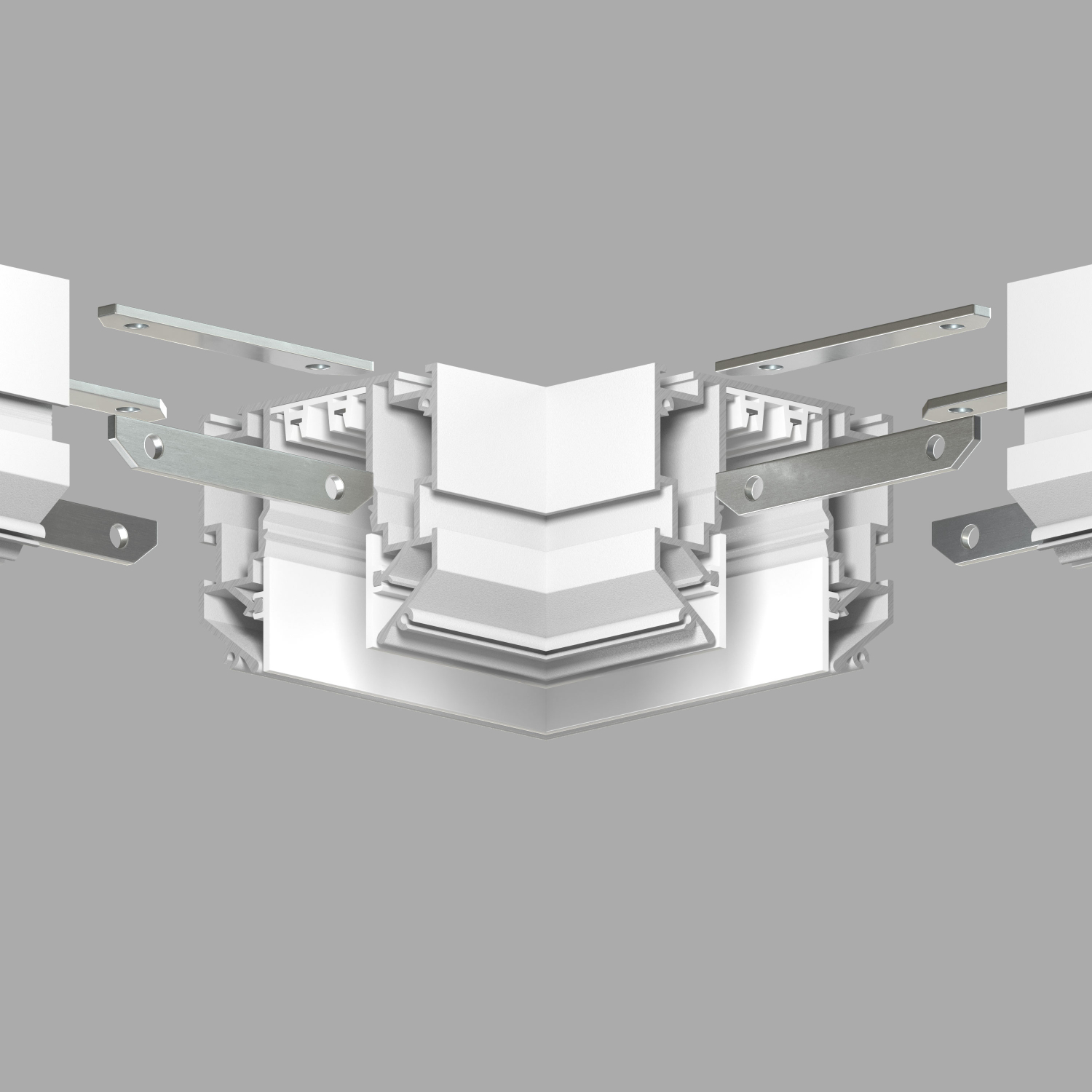 TR2026-WH Угловой элемент 90° трека SMART ONE, алюминий, белый