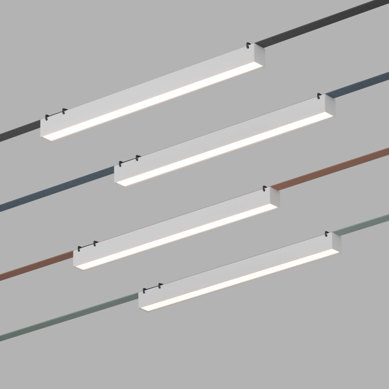 DK5676-WH Cветильник для трека-ремня Belty Smart, серия Linear, со светодиодом, L642*W40*H45мм, 48V DC, 24W, RA90, 120°, 2700-6000K, IP20, белый, алюминий