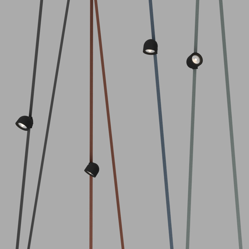 DK5640-BK Поворотный светильник для трека-ремня Belty Smart, серия Spot, со светодиодом, D100*H107мм, 48V DC, 12W, RA90, 38°, 2700-6000K, IP20, черный, алюминий