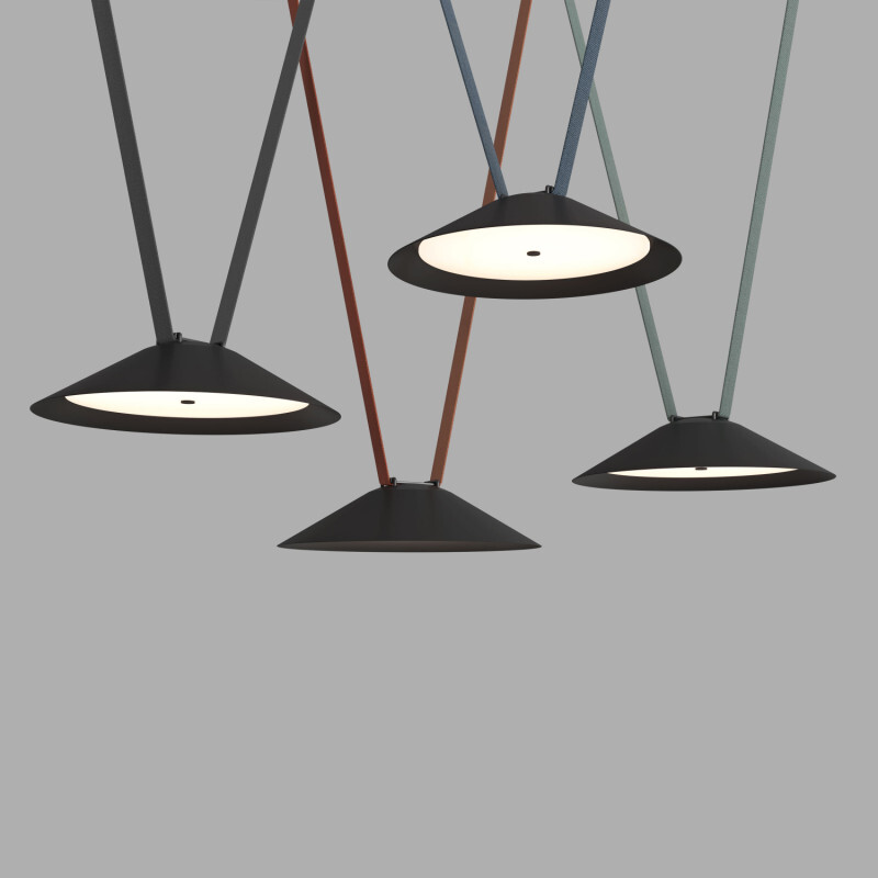 DK5664-BK Cветильник для трека-ремня Belty Smart, серия Flow, со светодиодом, D300*H71мм, 48V DC, 20W, RA90, 120°, 2700-6500K, IP20, черный, алюминий