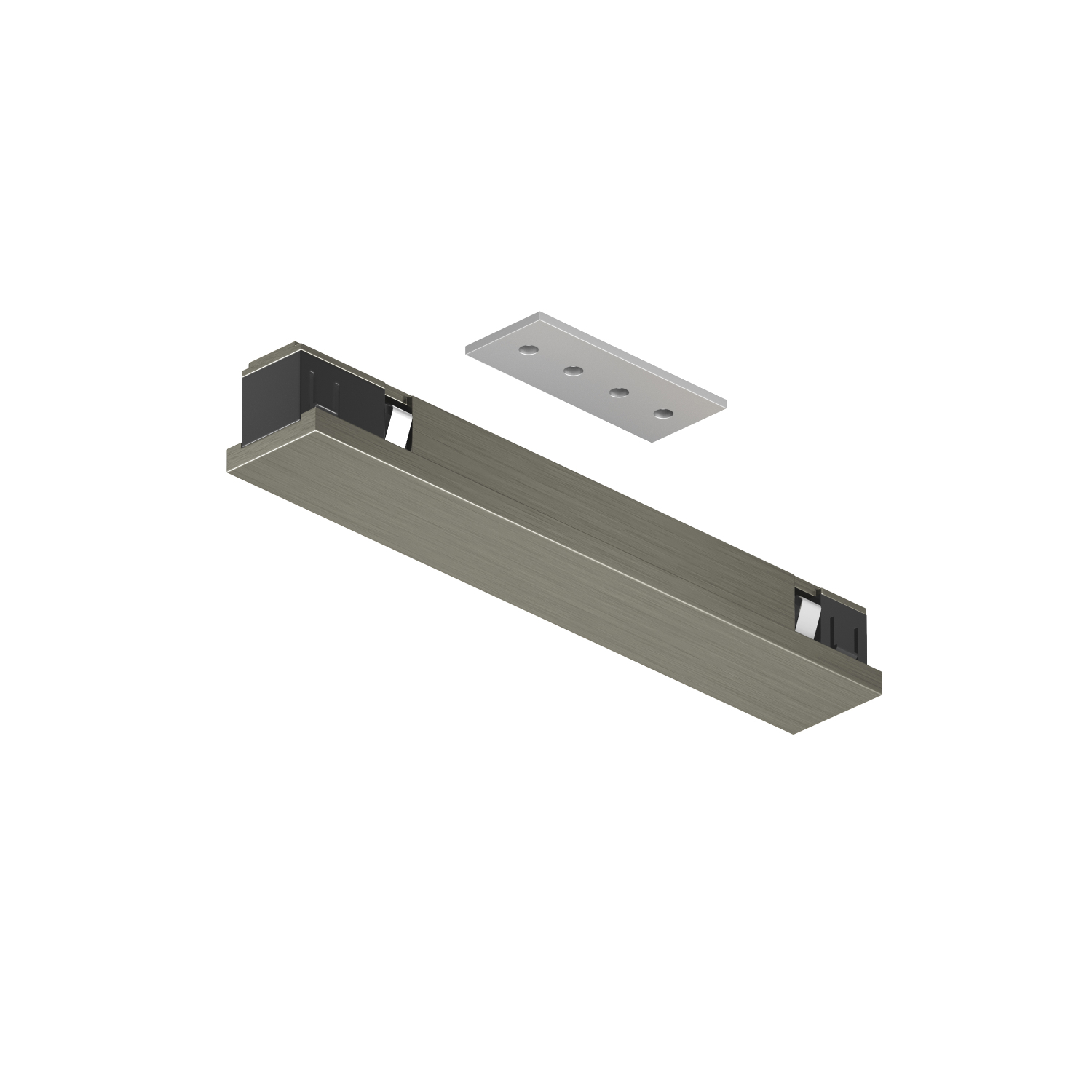 TR5722-DN Электрический коннектор прямой для трека SHINE BASE, 48V DC, IP20, темный никель, алюминий