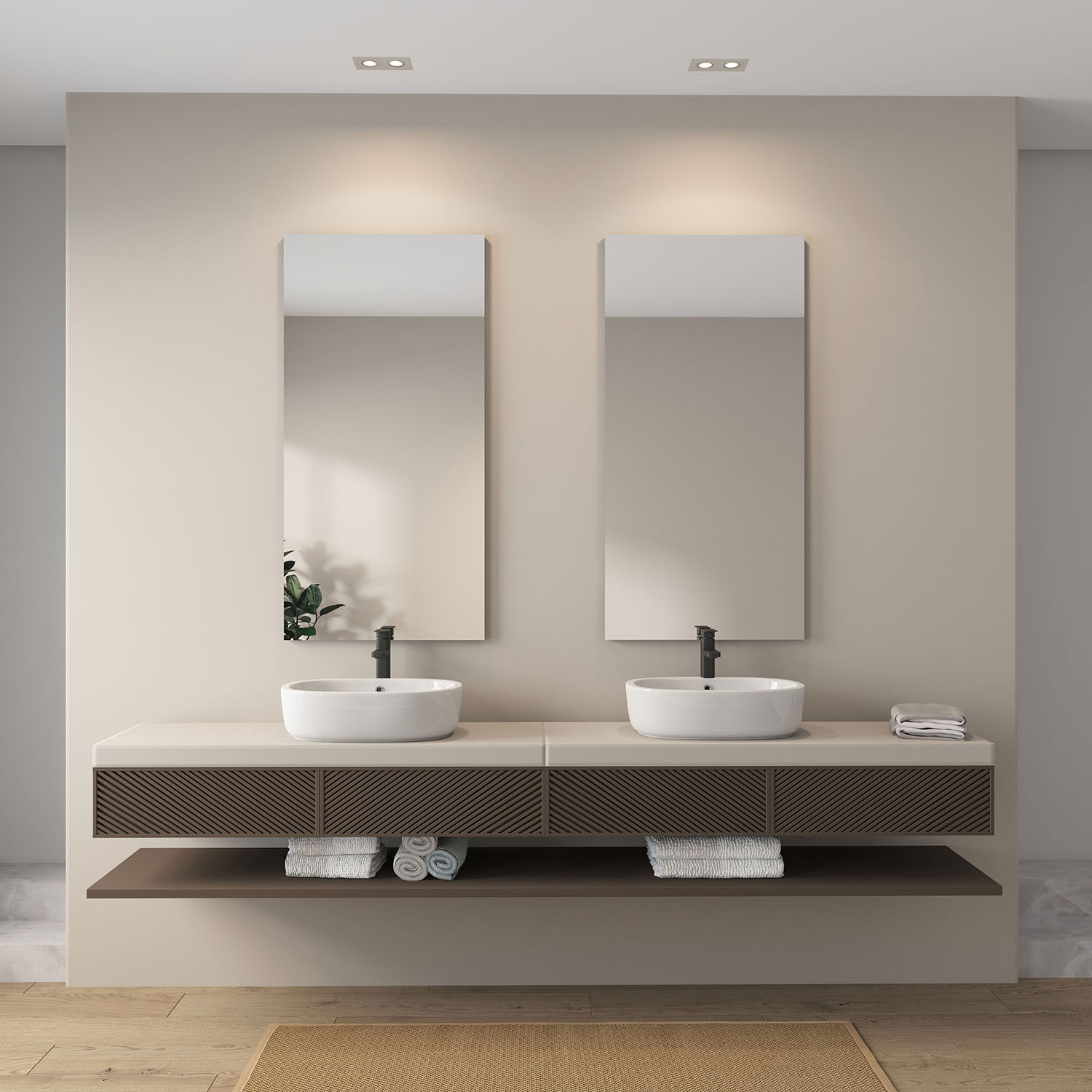 Встраиваемый влагозащищенный светильник PORT, 2?15 Вт макс., LED, GU5.3, IP65, корпус из полимера, цвет белый