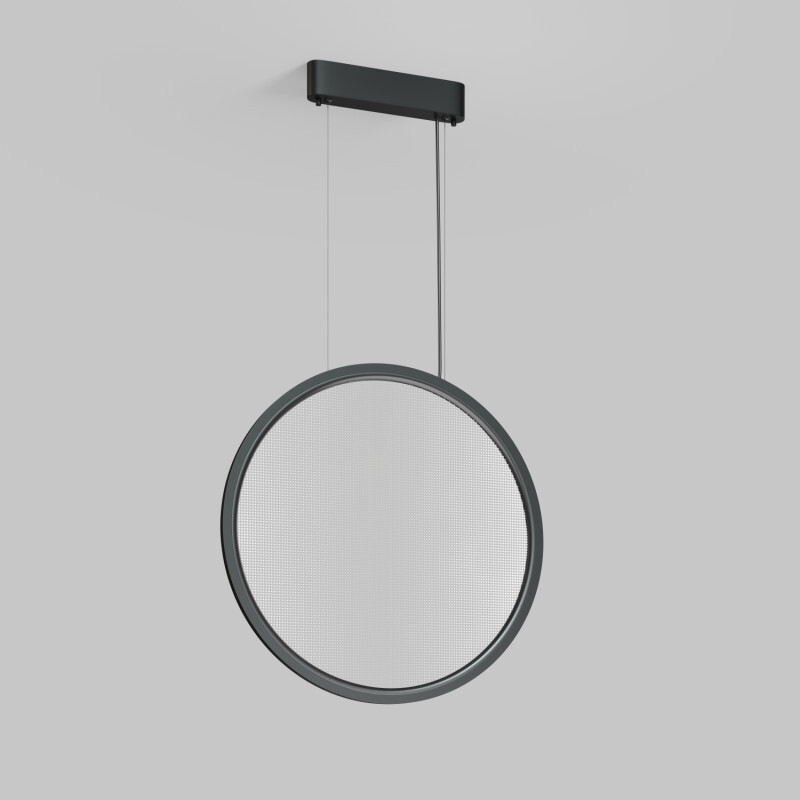 Подвесной светильник вертикальный VEIL, 35 Вт, ?600?2100 мм, LED 2700-6000K, IP20, пульт Д/У (в комплекте), черный, алюминий, акрил