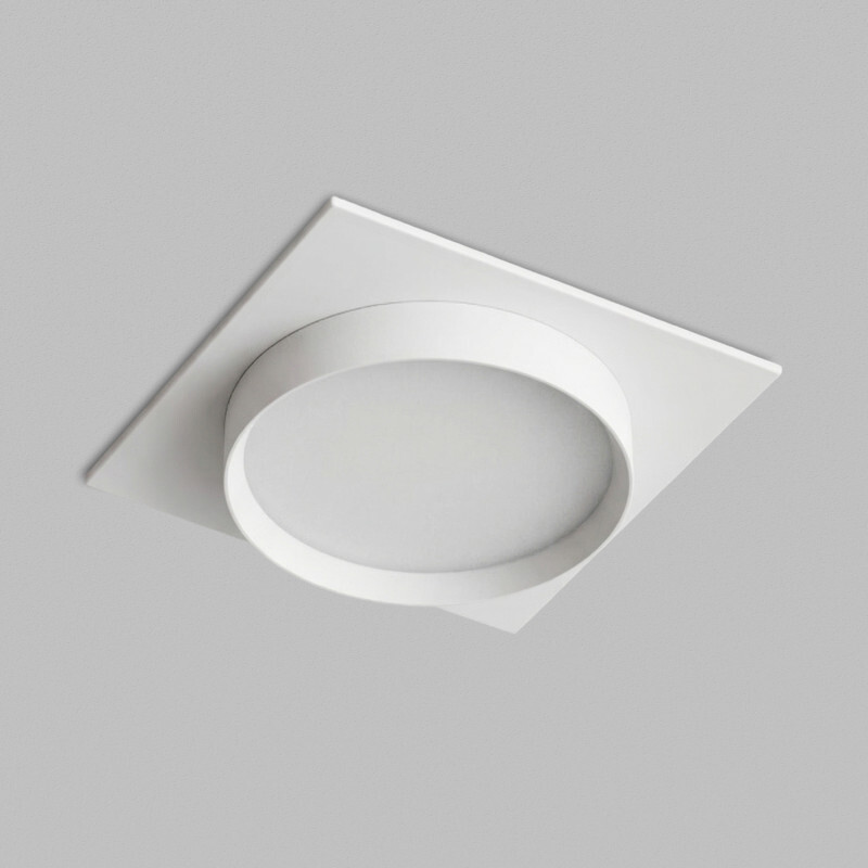 Встраиваемый светильник RATIO, GX53, до 15 Вт, LED, IP20, белый, алюминий, акрил