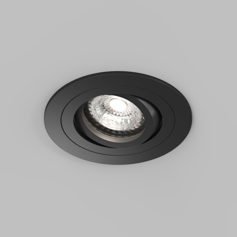 Встраиваемый влагозащищённый светильник HYDRO, IP44, до 15 Вт LED, GU10, алюминий, чёрный