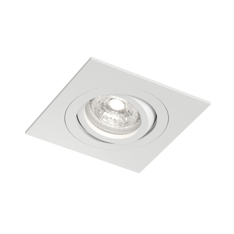 Встраиваемый влагозащищённый светильник HYDRO, IP44, до 15 Вт LED, GU10, алюминий, белый