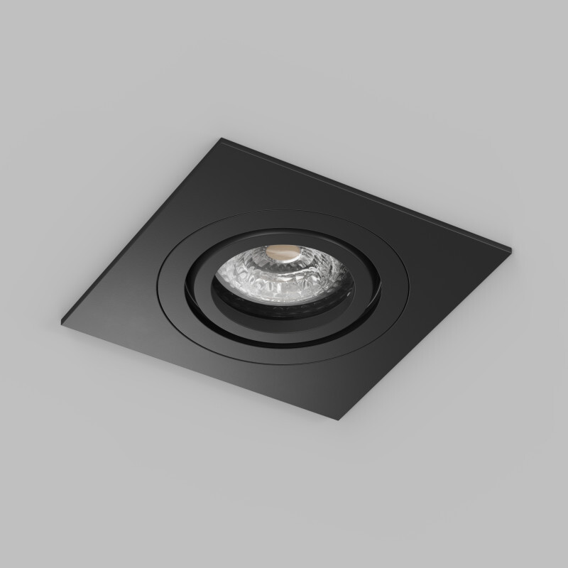 DK2111-BK Встраиваемый влагозащищённый светильник HYDRO, IP44, до 15 Вт LED, GU10, алюминий, чёрный