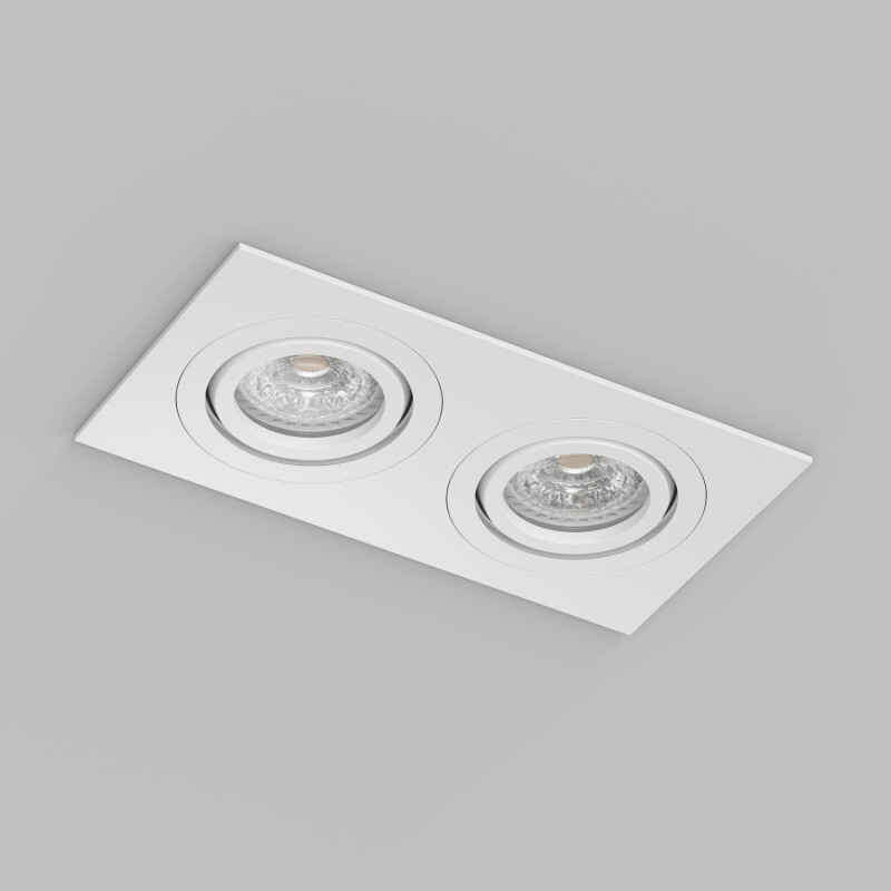 Встраиваемый влагозащищённый светильник HYDRO, IP44, 2?15 Вт LED макс., GU10, алюминий, белый